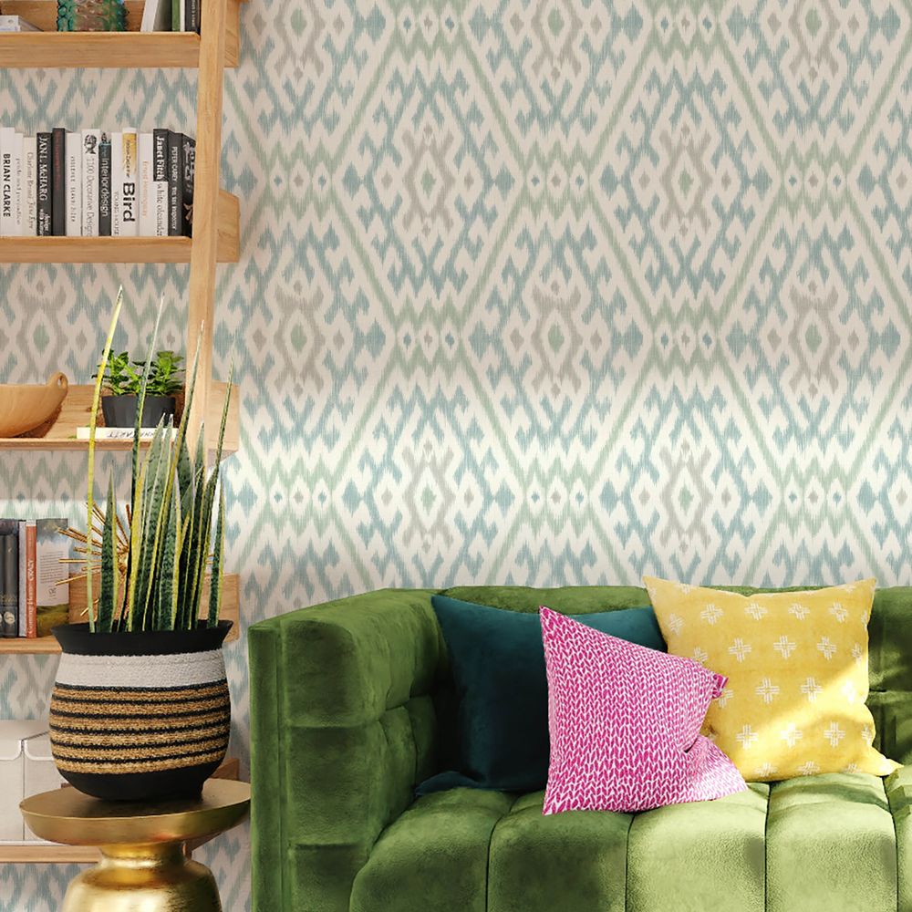 Solola Wallpaper - Green / Blue - A Street Prints - FD27236 - Premier Wallcovering