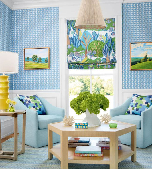 Solsbury Wallpaper - Light Blue - Thibaut - T45024 - Premier Wallcovering