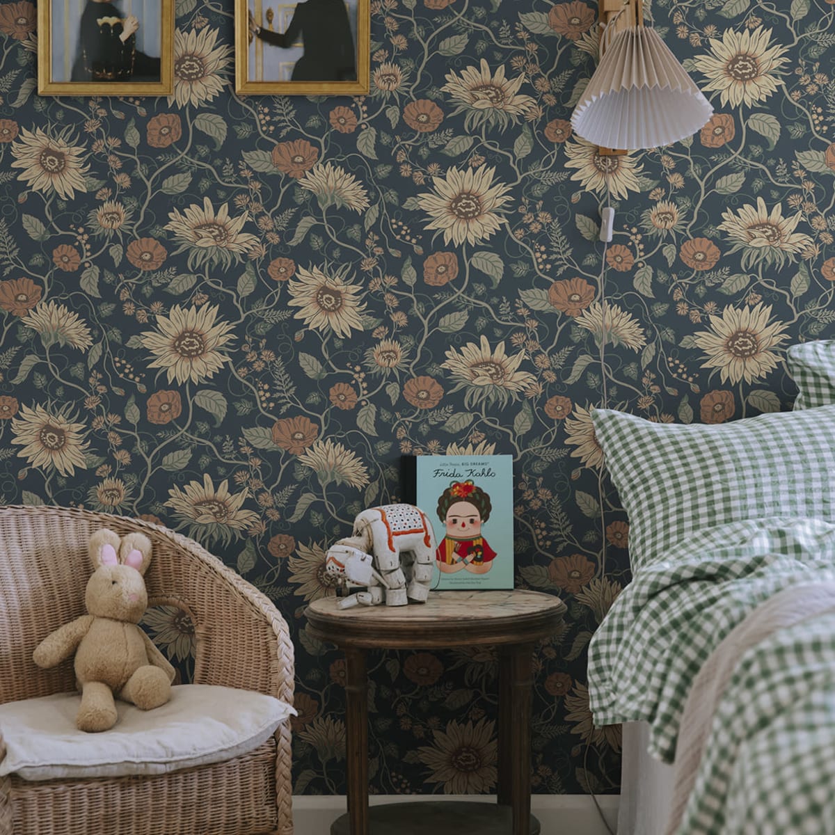 Solveig Wallpaper - Midnight Blue - Sandberg - S10480 - Premier Wallcovering