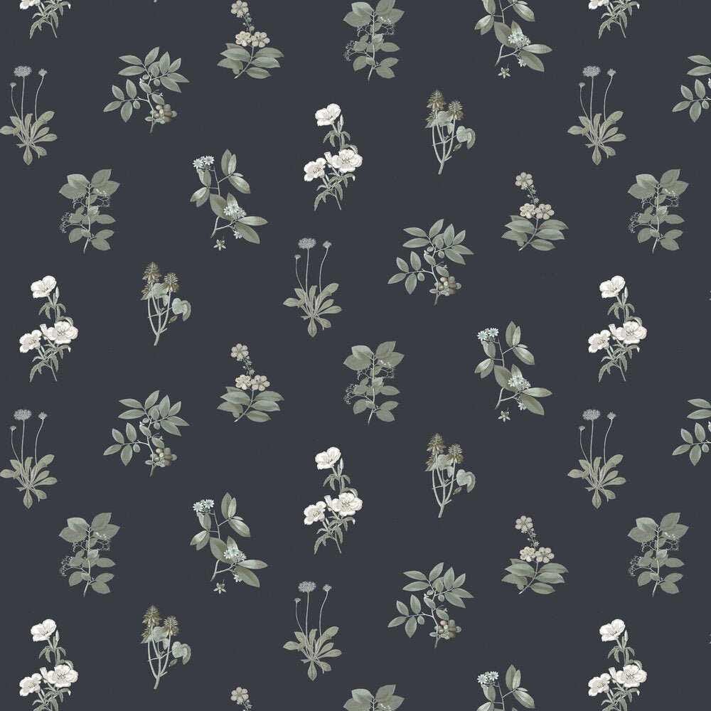 Somerton Wallpaper - Blue Black - Timothy Wilman - TW2563 - Premier Wallcovering