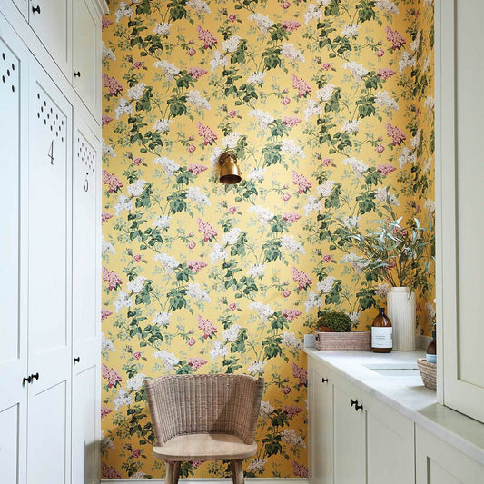 Sommerville Wallpaper - Mint/Plum - DOSW217049 - Sanderson - Premier Wallcovering