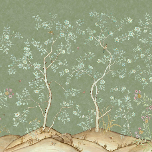 Songbird Wallpaper - Spring - Andrew Martin - KKSBS - Premier Wallcovering