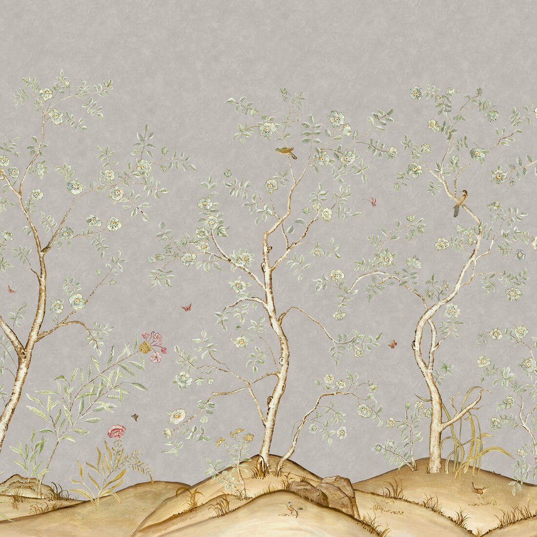 Songbird Wallpaper - Mist - Andrew Martin - KKSBMI - Premier Wallcovering