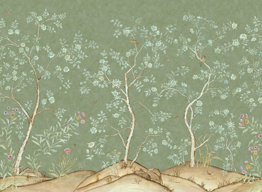 Songbird Wallpaper - Spring - Andrew Martin - KKSBS - Premier Wallcovering