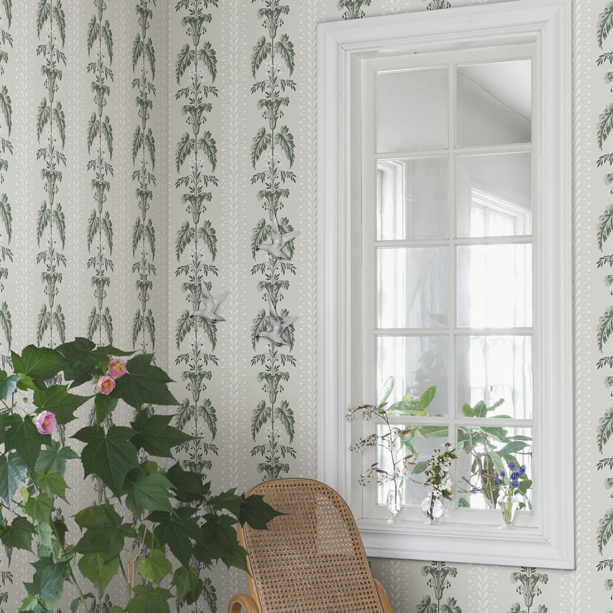 Sophie Wallpaper - Spring Green - Sandberg - 831-28 - Premier Wallcovering
