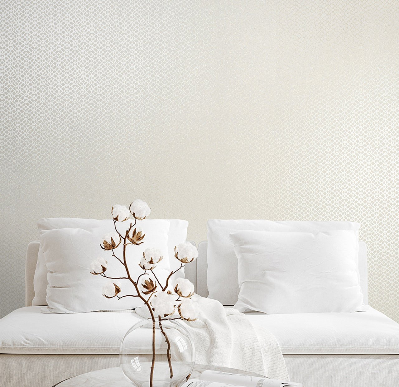Soul Slow Living Wallpaper - Linen White - Hohenberger - 64651 - Premier Wallcovering