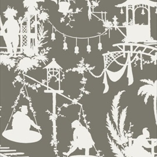 South Sea Wallpaper - Grey - Thibaut - T16022 - Premier Wallcovering
