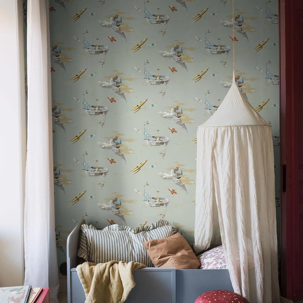 Space Adventure Wallpaper - Beige - Boråstapeter - 8154 - Premier Wallcovering