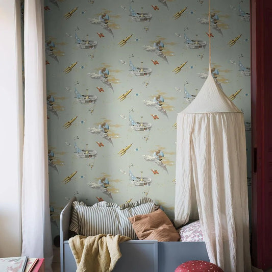 Space Adventure Wallpaper - Beige - Boråstapeter - 8154 - Premier Wallcovering