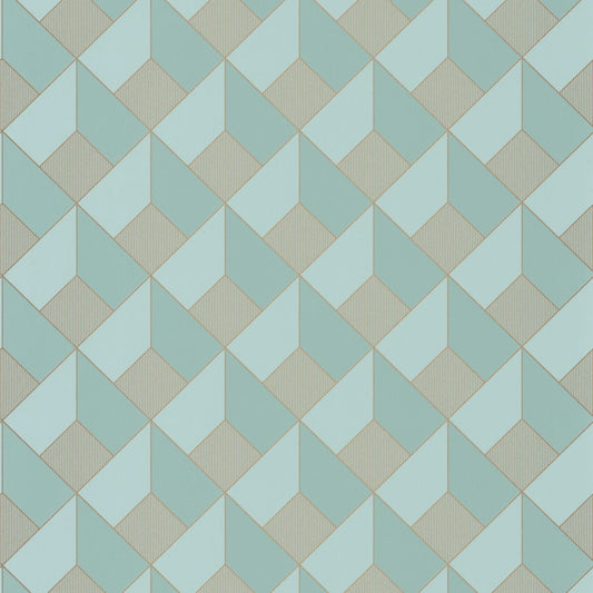 Spaces Square Wallpaper - Smoke Blue - Caselio - 100126120 - Premier Wallcovering