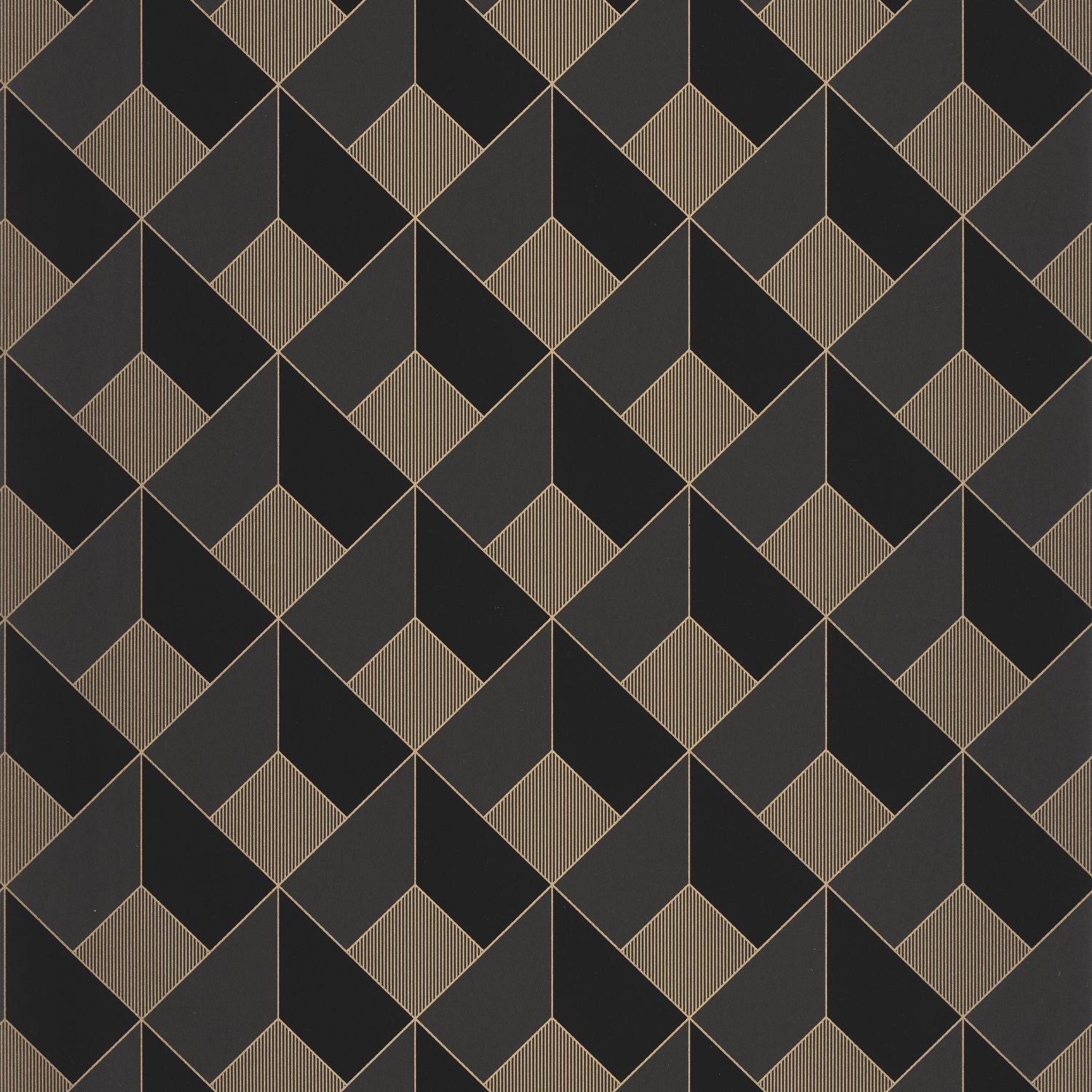 Spaces Square Wallpaper - Noir - Caselio - 100129028 - Premier Wallcovering