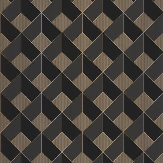 Spaces Square Wallpaper - Noir - Caselio - 100129028 - Premier Wallcovering
