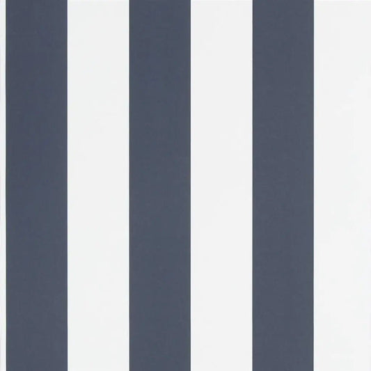 Spalding Stripe Wallpaper - Dark Blue/white - Ralph Lauren - PRL026/08 - Premier Wallcovering
