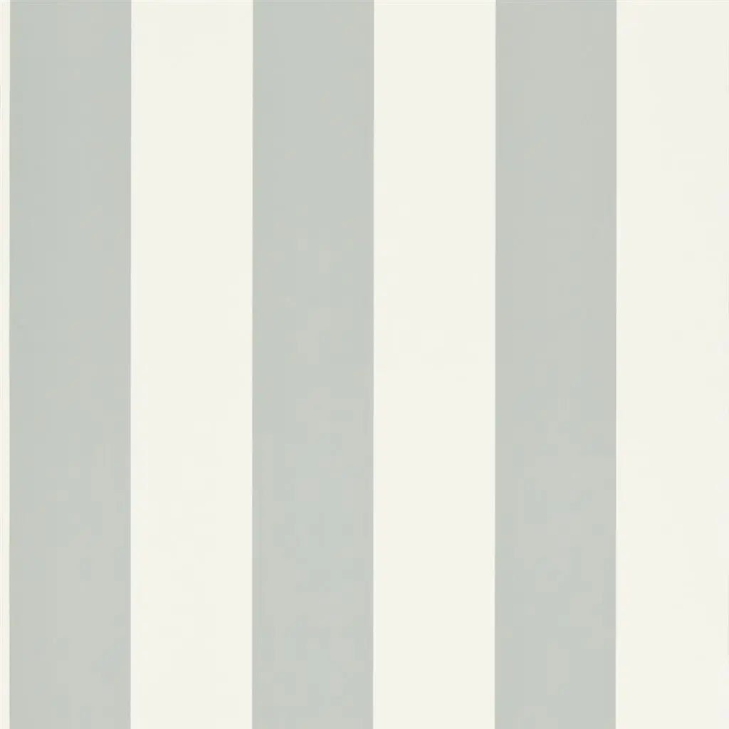 Spalding Stripe Wallpaper - White / Dove - Ralph Lauren - PRL026/19 - Premier Wallcovering