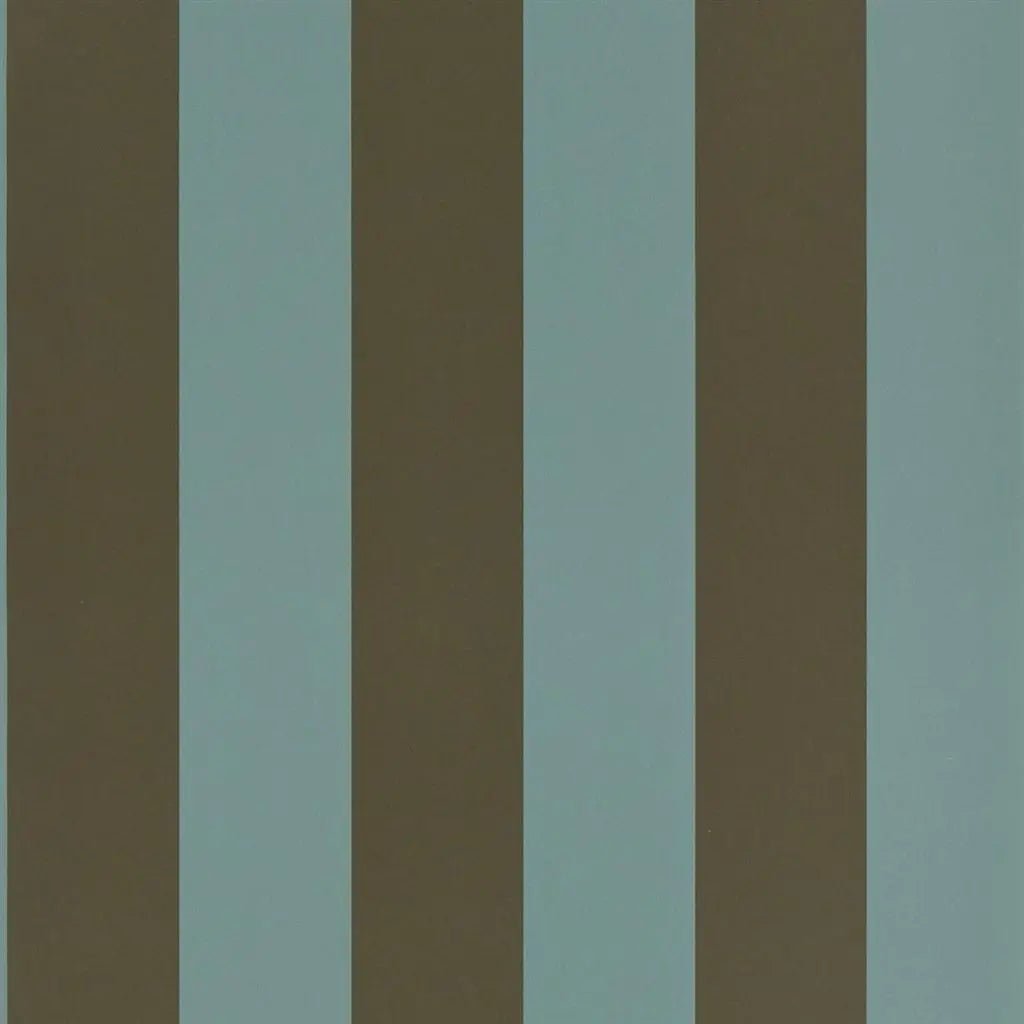 Spalding Stripe Wallpaper - Teal - Ralph Lauren - PRL026/20 - Premier Wallcovering