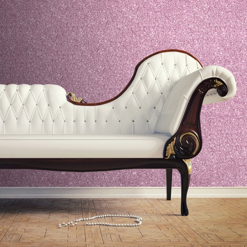 Sparkle Plain Glitter Wallpaper - Soft Pink - Muriva - 601530 - Premier Wallcovering