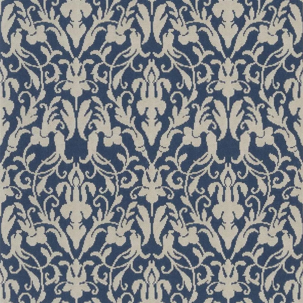 Speakeasy Damask Wallpaper - Indigo - Ralph Lauren - PRL5003/01 - Premier Wallcovering