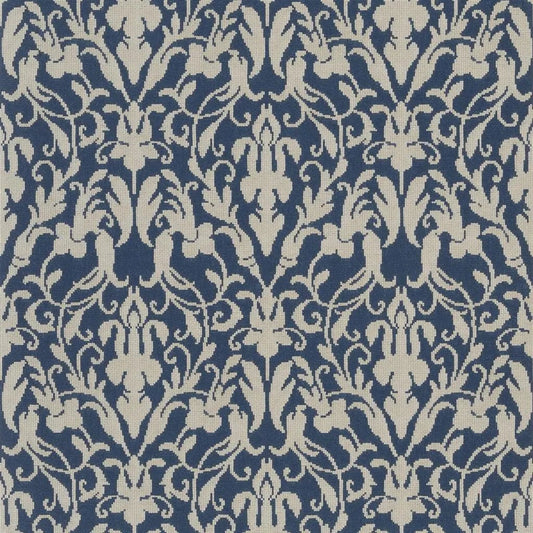 Speakeasy Damask Wallpaper - Indigo - Ralph Lauren - PRL5003/01 - Premier Wallcovering