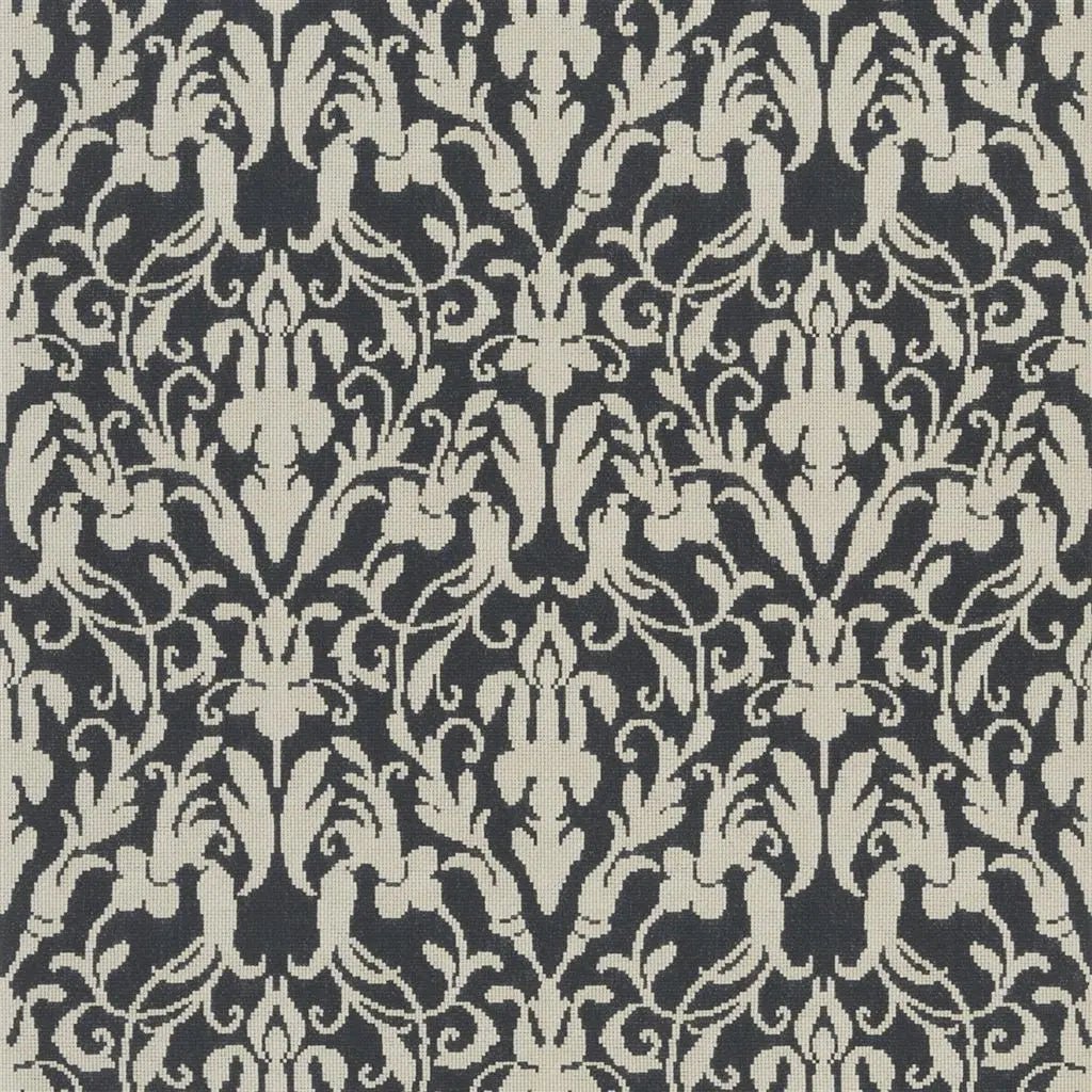 Speakeasy Damask Wallpaper - Black - Ralph Lauren - PRL5003/02 - Premier Wallcovering