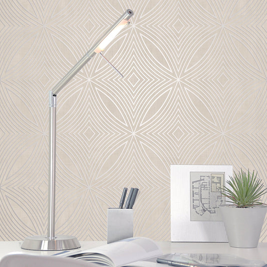 Special FX Geometric Spiral Wallpaper - Silver / Taupe - Galerie - G67722 - Premier Wallcovering