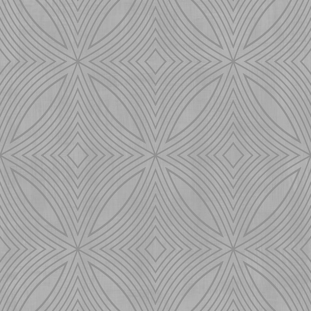 Special FX Geometric Spiral Wallpaper - Silver / Taupe - Galerie - G67722 - Premier Wallcovering