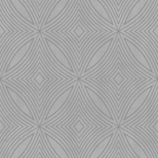 Special FX Geometric Spiral Wallpaper - Silver / Taupe - Galerie - G67722 - Premier Wallcovering