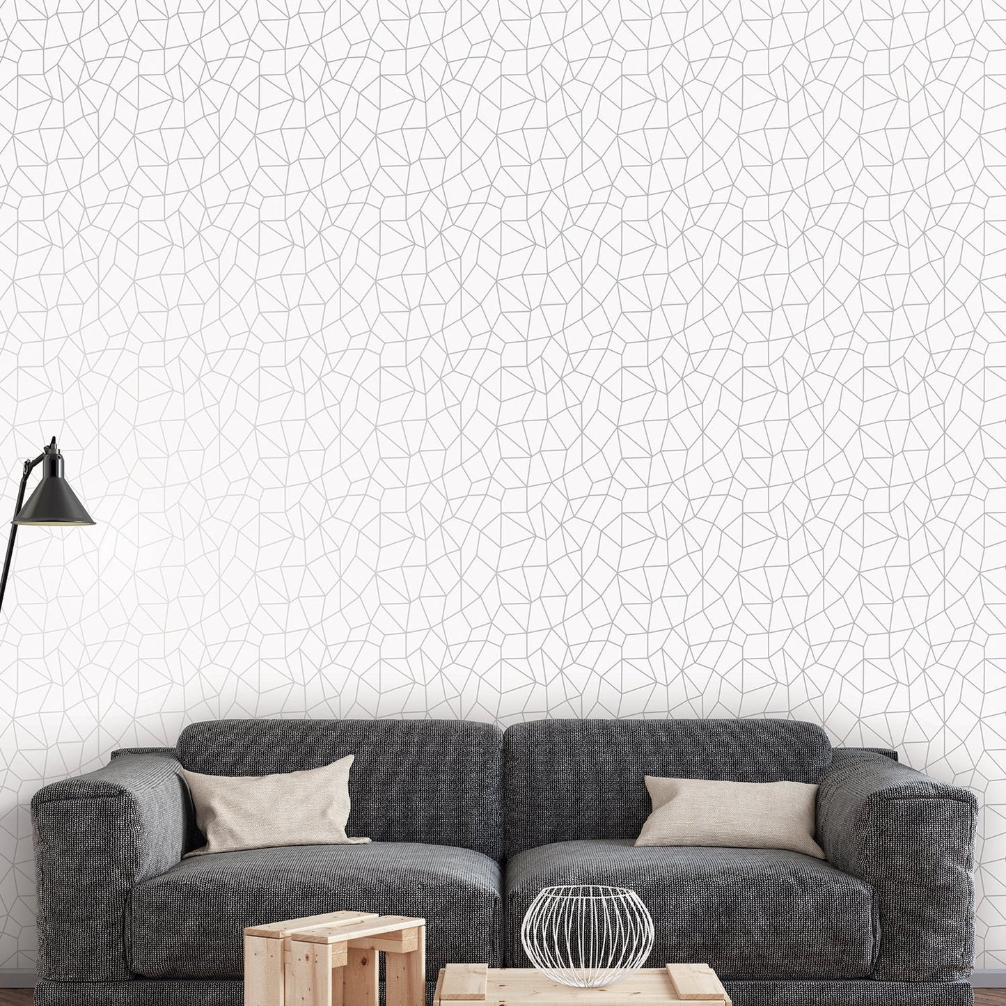 Special FX Metallic Web Effect Wallpaper - Silver / White - Galerie - G67699 - Premier Wallcovering