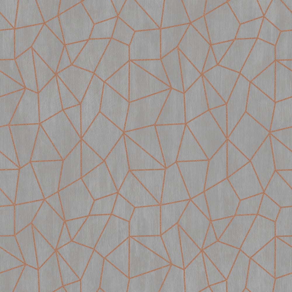 Special FX Metallic Web Effect Wallpaper - Copper / Beige - Galerie - G67701 - Premier Wallcovering