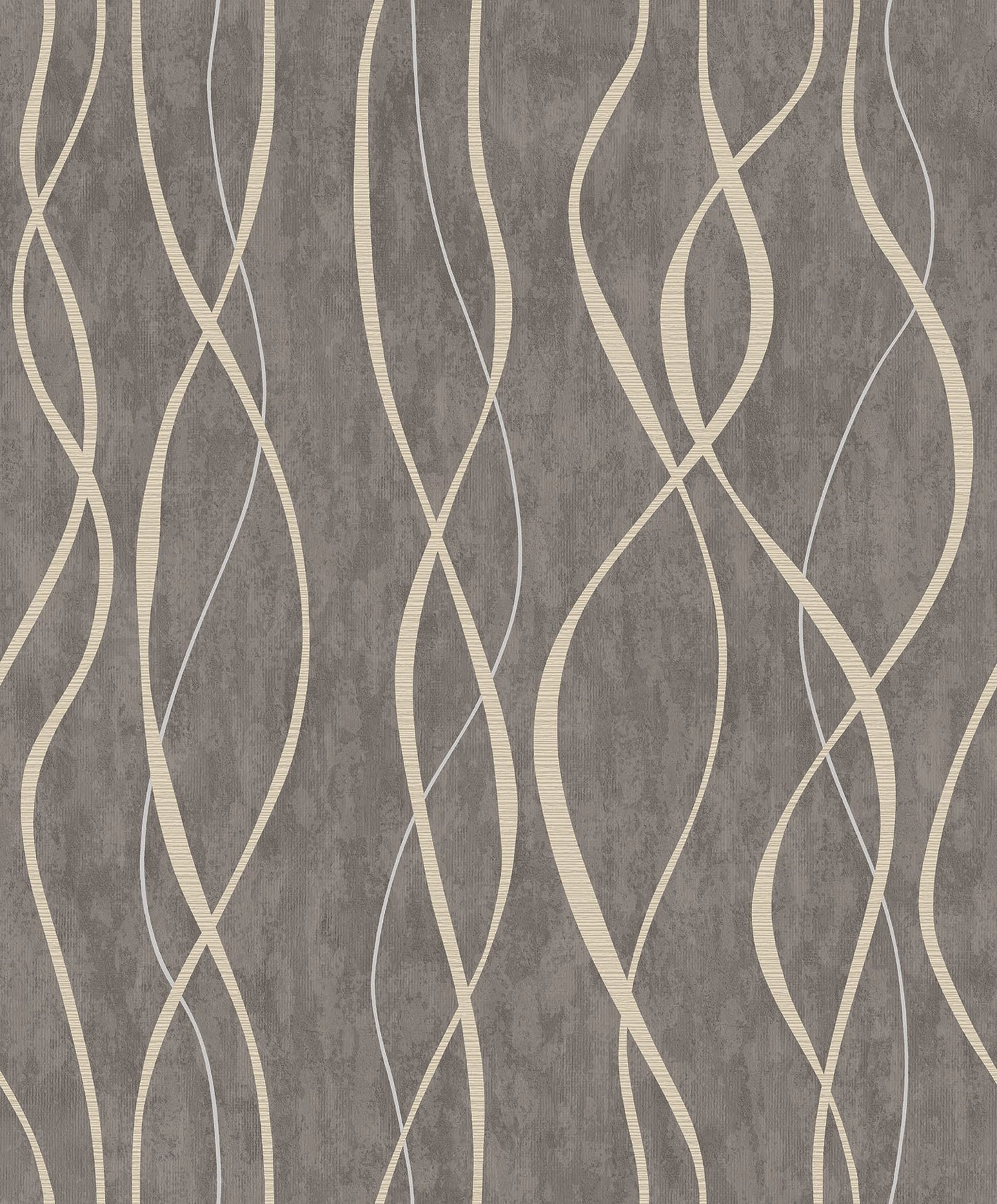 Special FX Ribbon Wallpaper - Silver / Stone Grey - Galerie - G67737 - Premier Wallcovering
