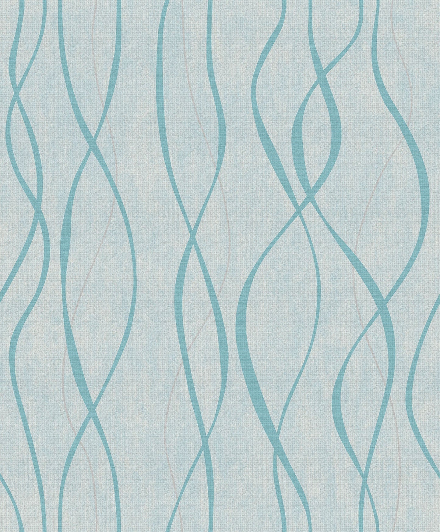 Special FX Ribbon Wallpaper - Aqua - Galerie - G67735 - Premier Wallcovering