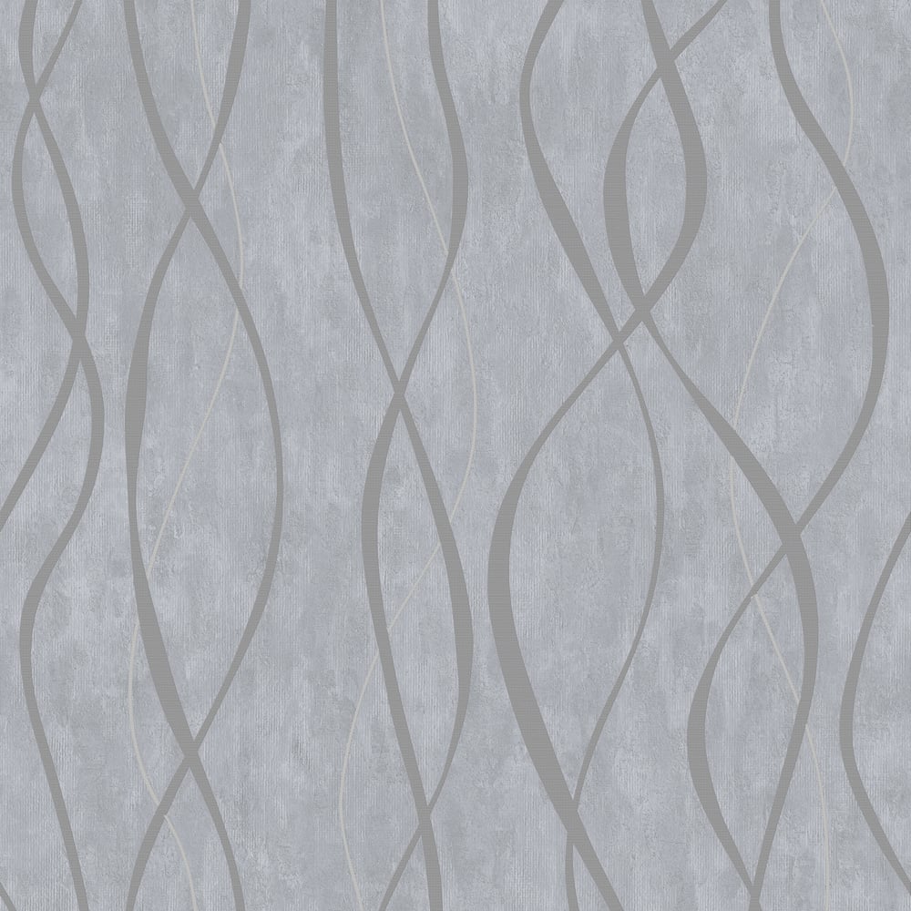Special FX Ribbon Wallpaper - Silver Grey - Galerie - G67733 - Premier Wallcovering