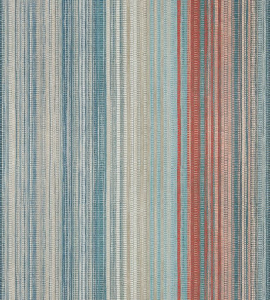 Spectro Stripe Wallpaper - Teal/Sedona/Rust - HMWF111961 - Harlequin - Premier Wallcovering