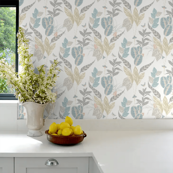 Spirit Wallpaper - Soft Blue - Ohpopsi - LBK50159W - Premier Wallcovering