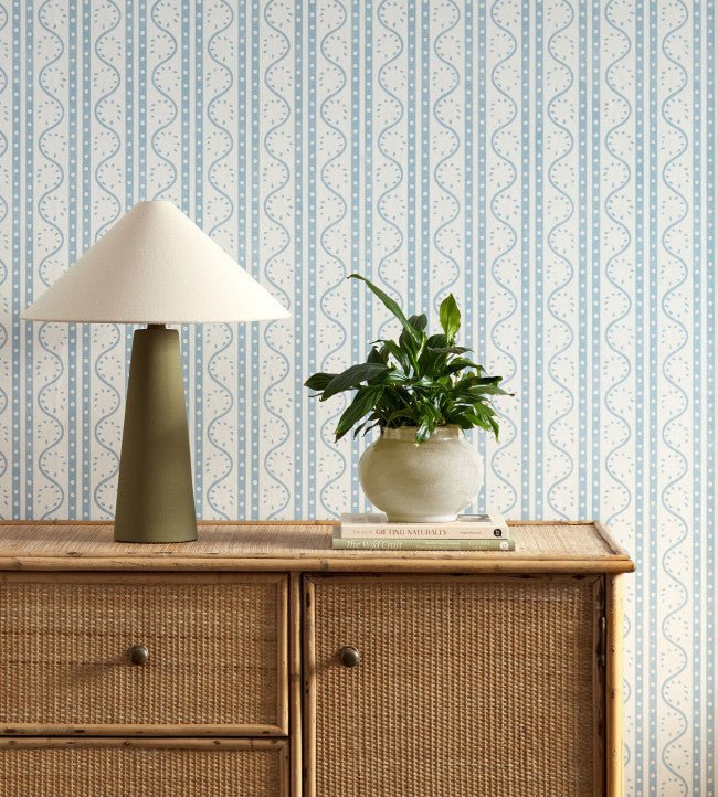 Split Pea Wallpaper - Coast Blue - Scion - NSCW113286 - Premier Wallcovering