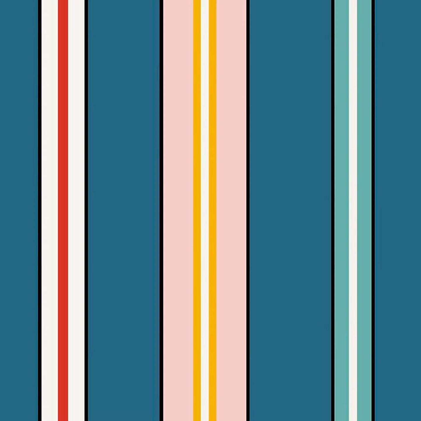 Sporty Stripes Wallpaper - Blue - Ottoline - W/STRPS/101/2 - Premier Wallcovering