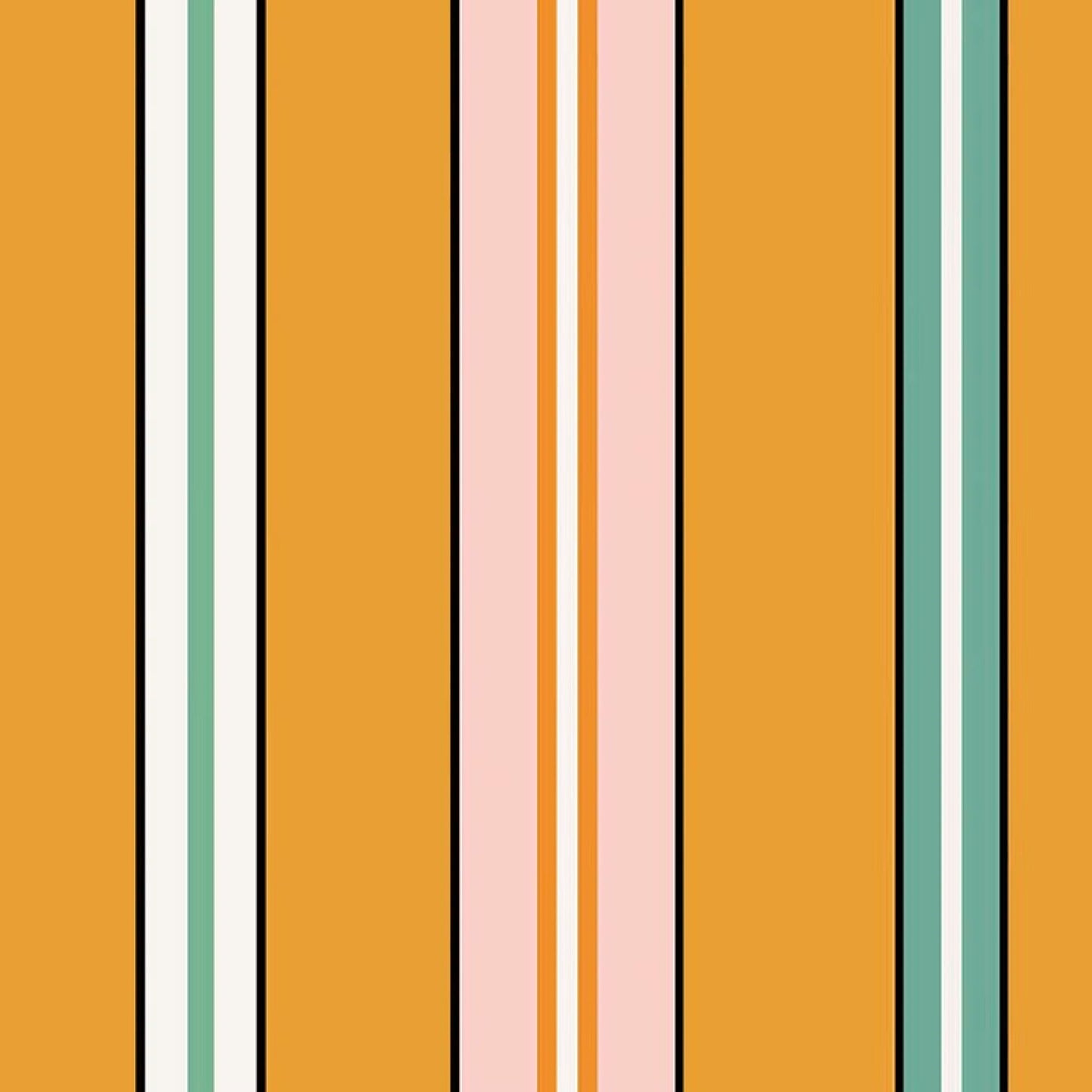 Sporty Stripes Wallpaper - Saffron - Ottoline - W/STRPS/101/4 - Premier Wallcovering