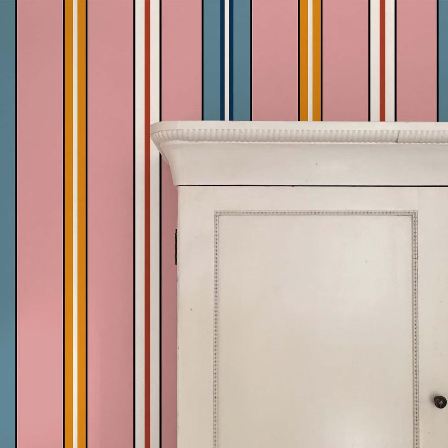 Sporty Stripes Wallpaper - Pink - Ottoline - W/STRPS/101/3 - Premier Wallcovering