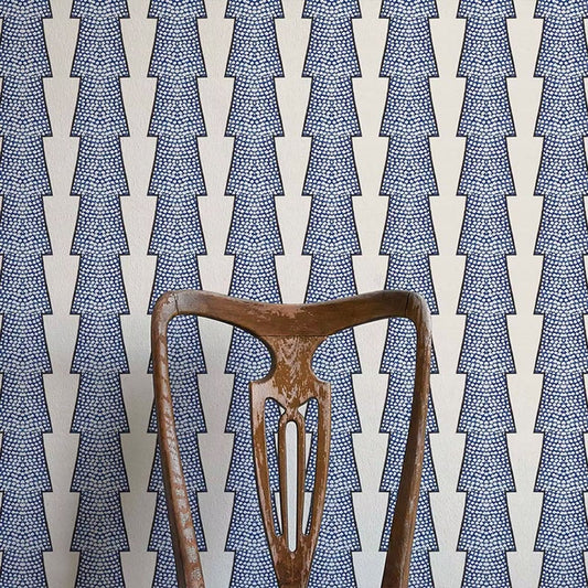 Spot and Arrow Wallpaper - Blue - Ottoline - W/SPAR/101/1 - Premier Wallcovering