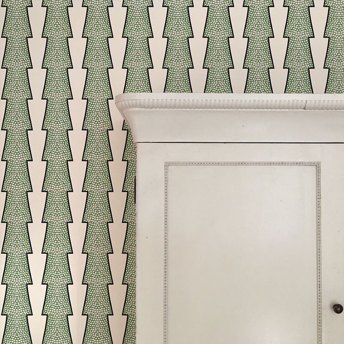 Spot and Arrow Wallpaper - Green - Ottoline - W/SPAR/101/3 - Premier Wallcovering