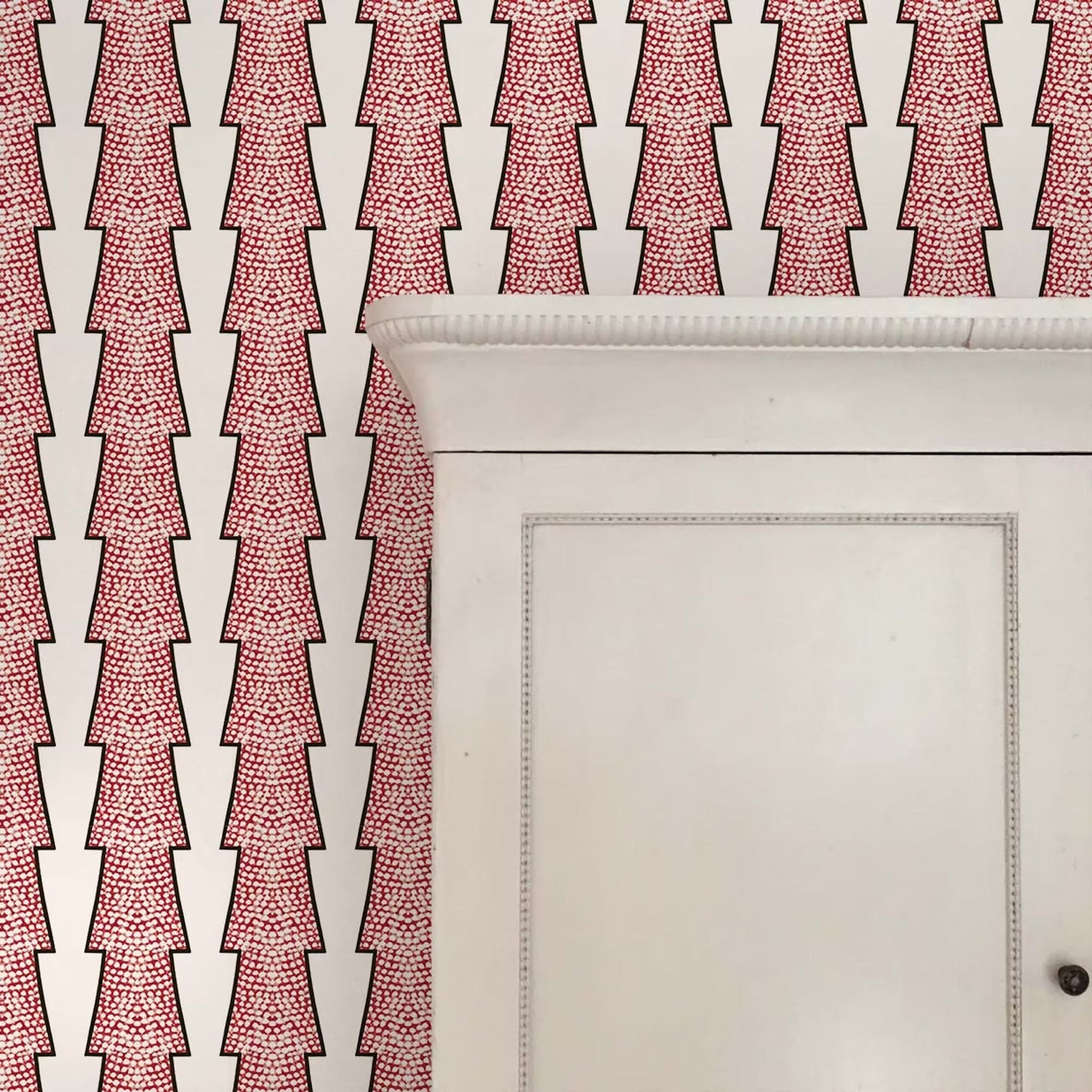 Spot and Arrow Wallpaper - Red - Ottoline - W/SPAR/101/2 - Premier Wallcovering