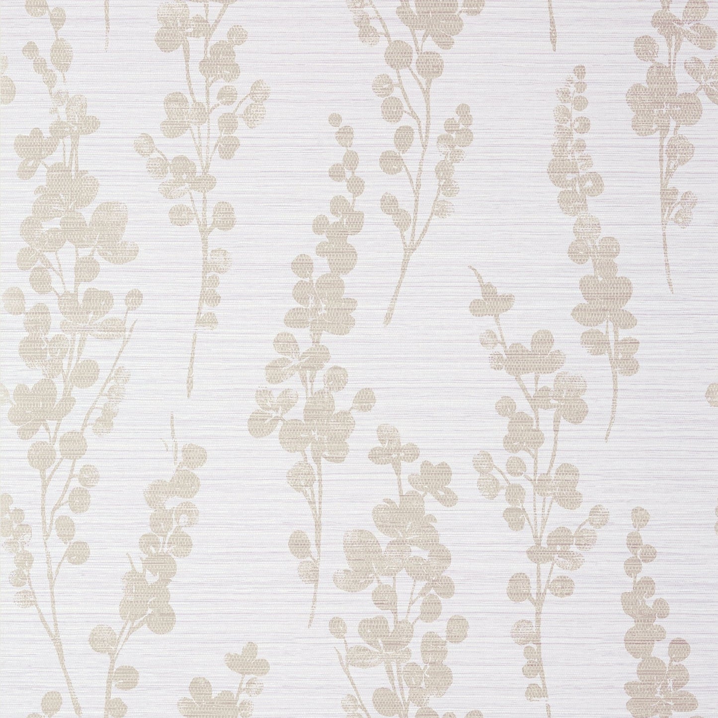 Spring Blooms Wallpaper - Metallic Pewter on Lavender - Thibaut - T41052 - Premier Wallcovering