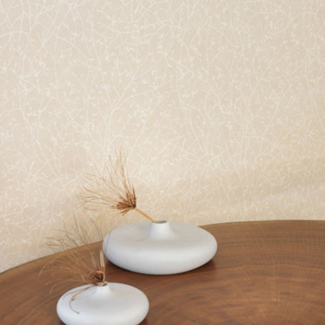 Spring Flower Wallpaper - Blanc / Beige - Casadeco - 83771122 - Premier Wallcovering