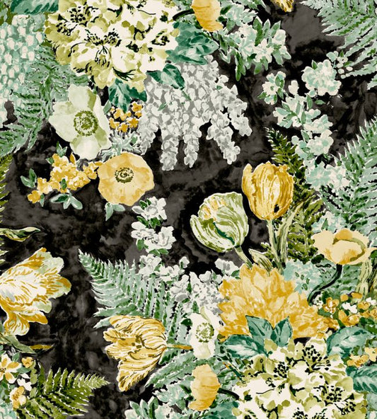 Spring Garden Wallpaper - Black - Madeaux - W3300 - 01 - Premier Wallcovering