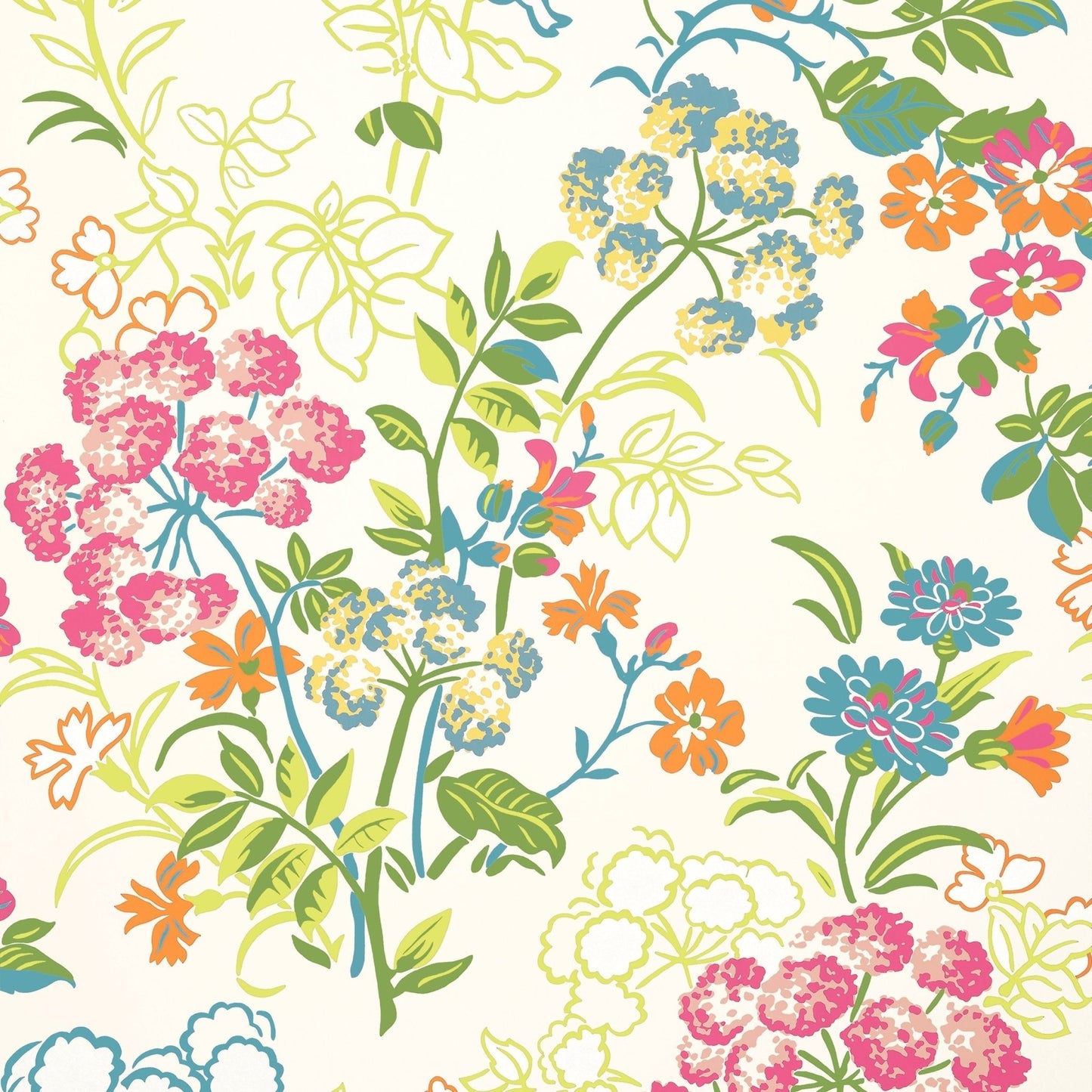 Spring Garden Wallpaper - Cream - Thibaut - T14340 - Premier Wallcovering