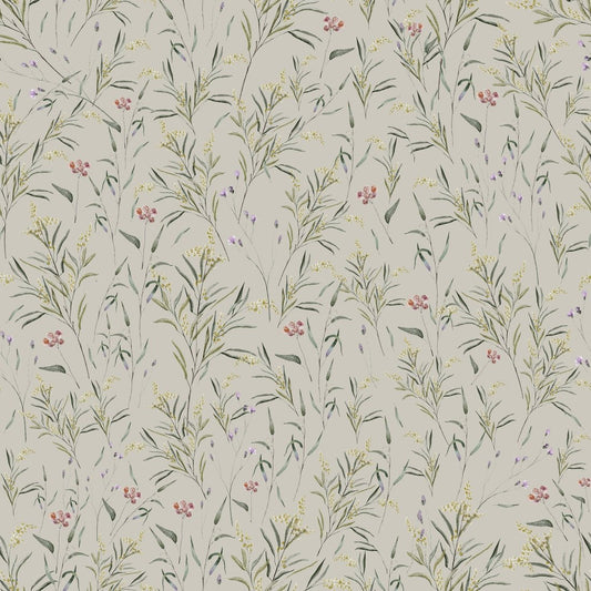Spring Meadow Wallpaper - Green - Summer Gray - Premier Wallcovering