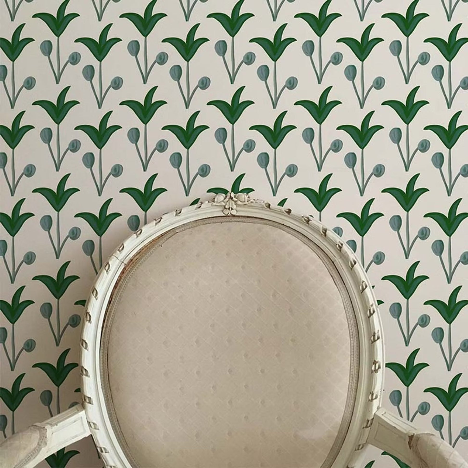 Spring Rhythm Wallpaper - Green - Ottoline - W/SPRH/101/2 - Premier Wallcovering