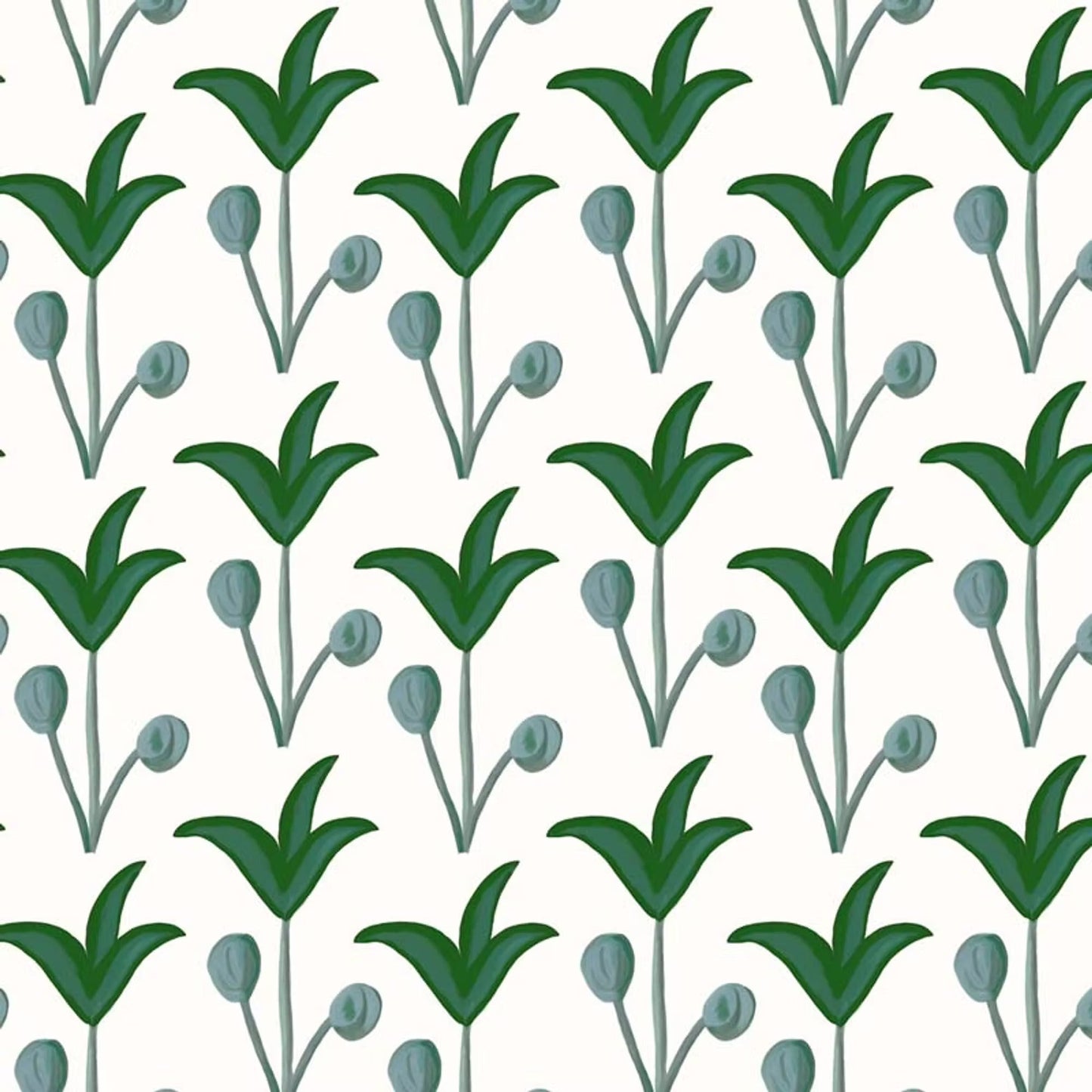 Spring Rhythm Wallpaper - Green - Ottoline - W/SPRH/101/2 - Premier Wallcovering