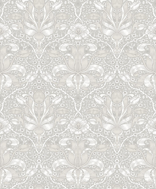 Spring Thicket Wallpaper - White / Grey - Midbec - 82065 - Premier Wallcovering