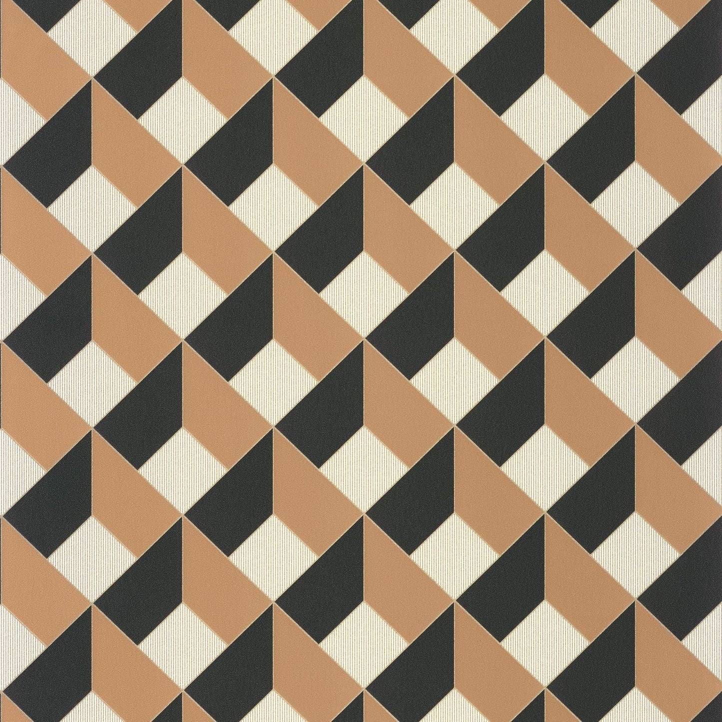 Square Wallpaper - Noir Camel - Caselio - 105092953 - Premier Wallcovering