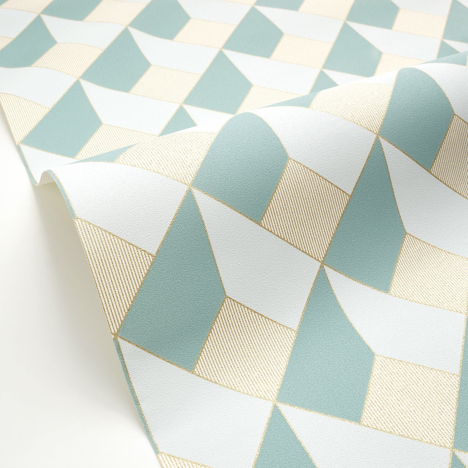Square Wallpaper - Bleu Petrole - Caselio - 105096661 - Premier Wallcovering